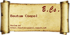 Beutum Csepel névjegykártya