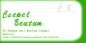 csepel beutum business card